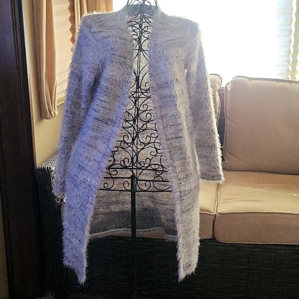 Candies, xs, grey and white cardigan